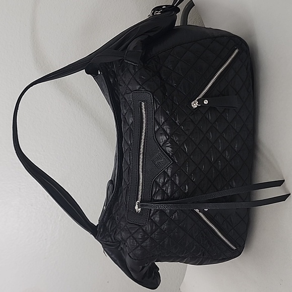 Sondra Roberts Squared Quilted Puffer Tote Black - Picture 1 of 15